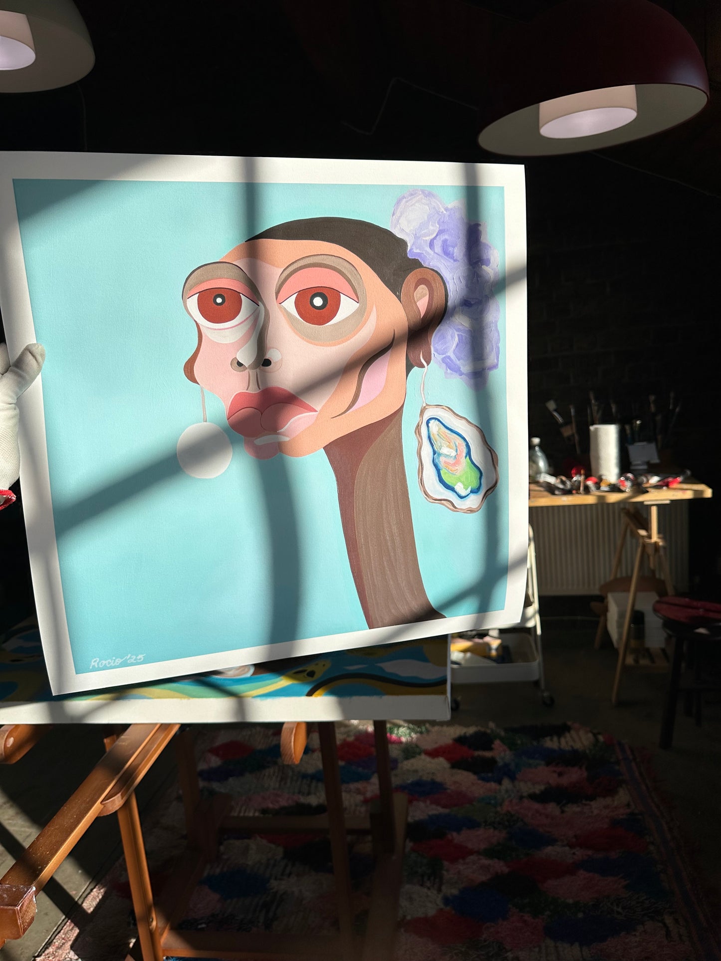 The Girl with Oyster Earring- Art Print