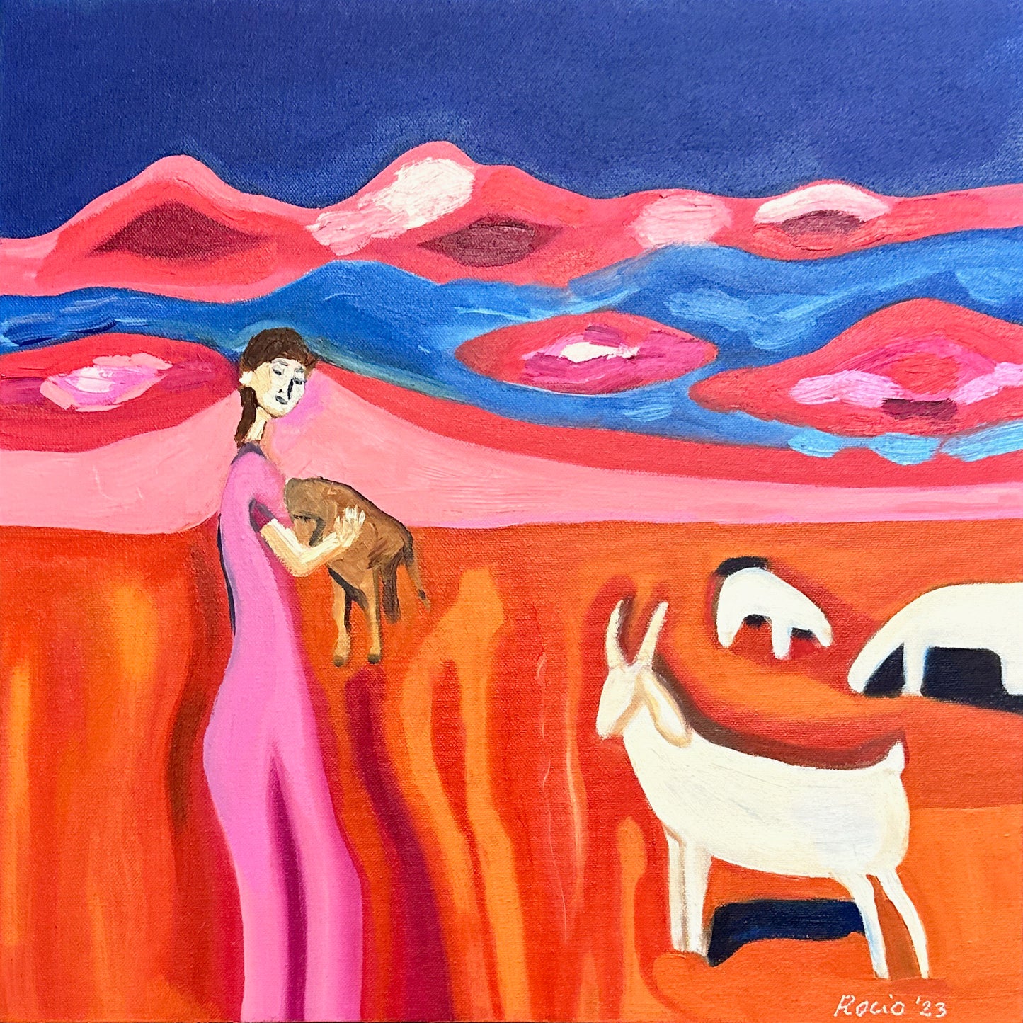 Goats In My Future | Original Oil Painting