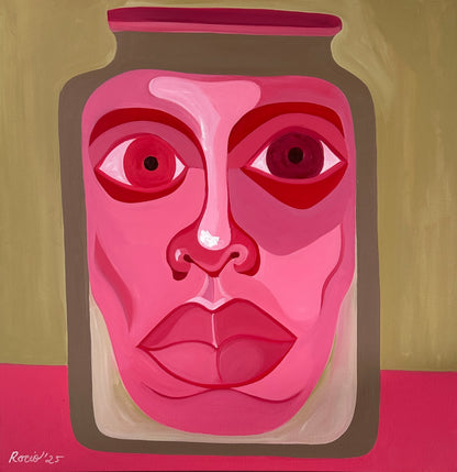 Pink Pickle Head  | Original Oil Painting | 2025
