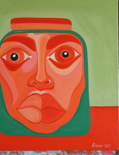 Orange Pickle Head  | Original Oil Painting | 2025