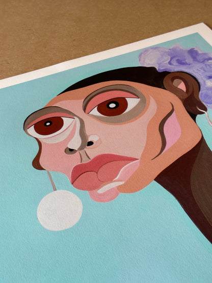 The Girl with Oyster Earring- Art Print