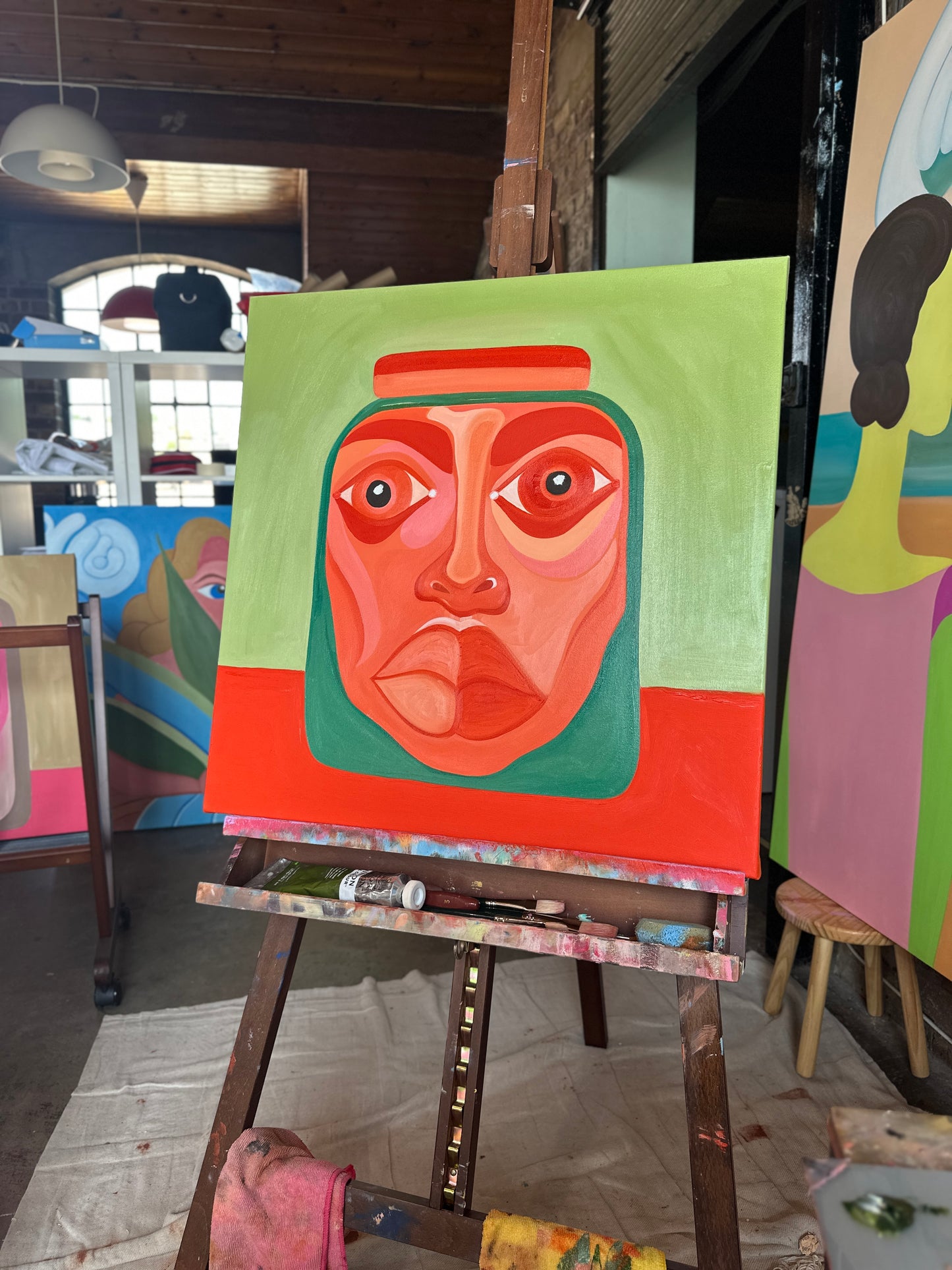 Orange Pickle Head  | Original Oil Painting | 2025