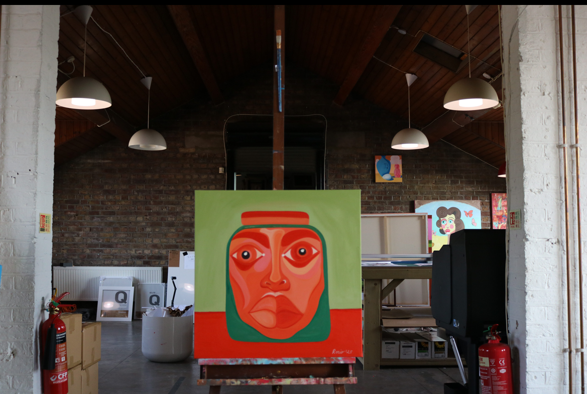 Orange Pickle Head  | Original Oil Painting | 2025