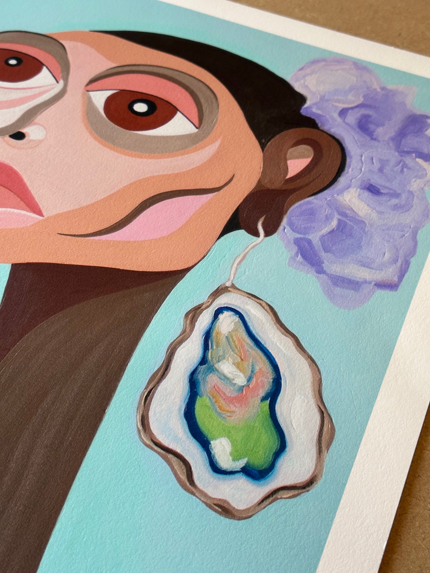 The Girl with Oyster Earring- Art Print