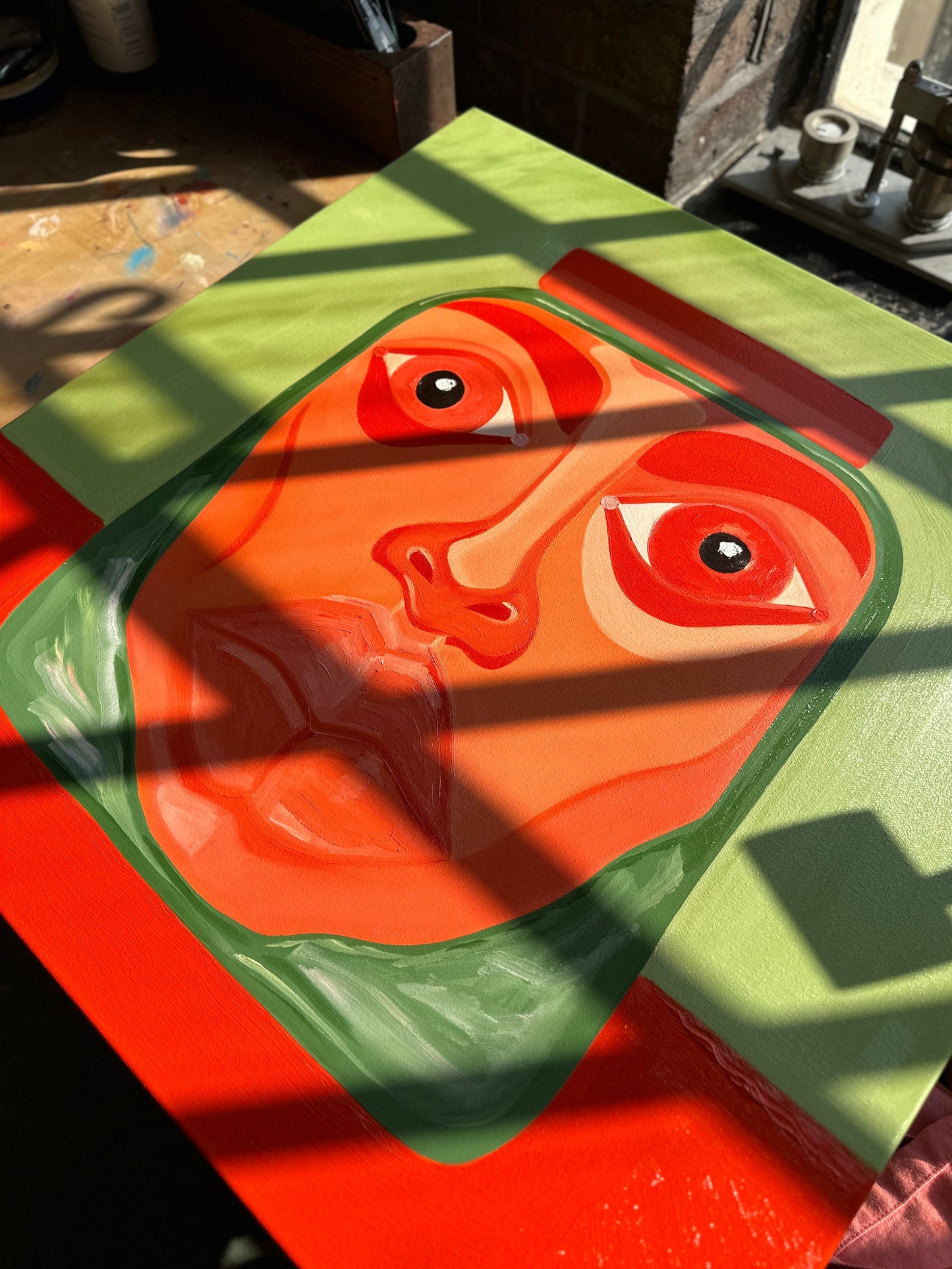 Orange Pickle Head  | Original Oil Painting | 2025