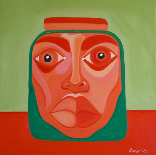 Orange Pickle Head  | Original Oil Painting | 2025