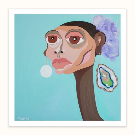 The Girl with Oyster Earring- Art Print