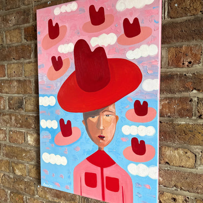 The Big Hat and The Little ones | Original Oil Painting