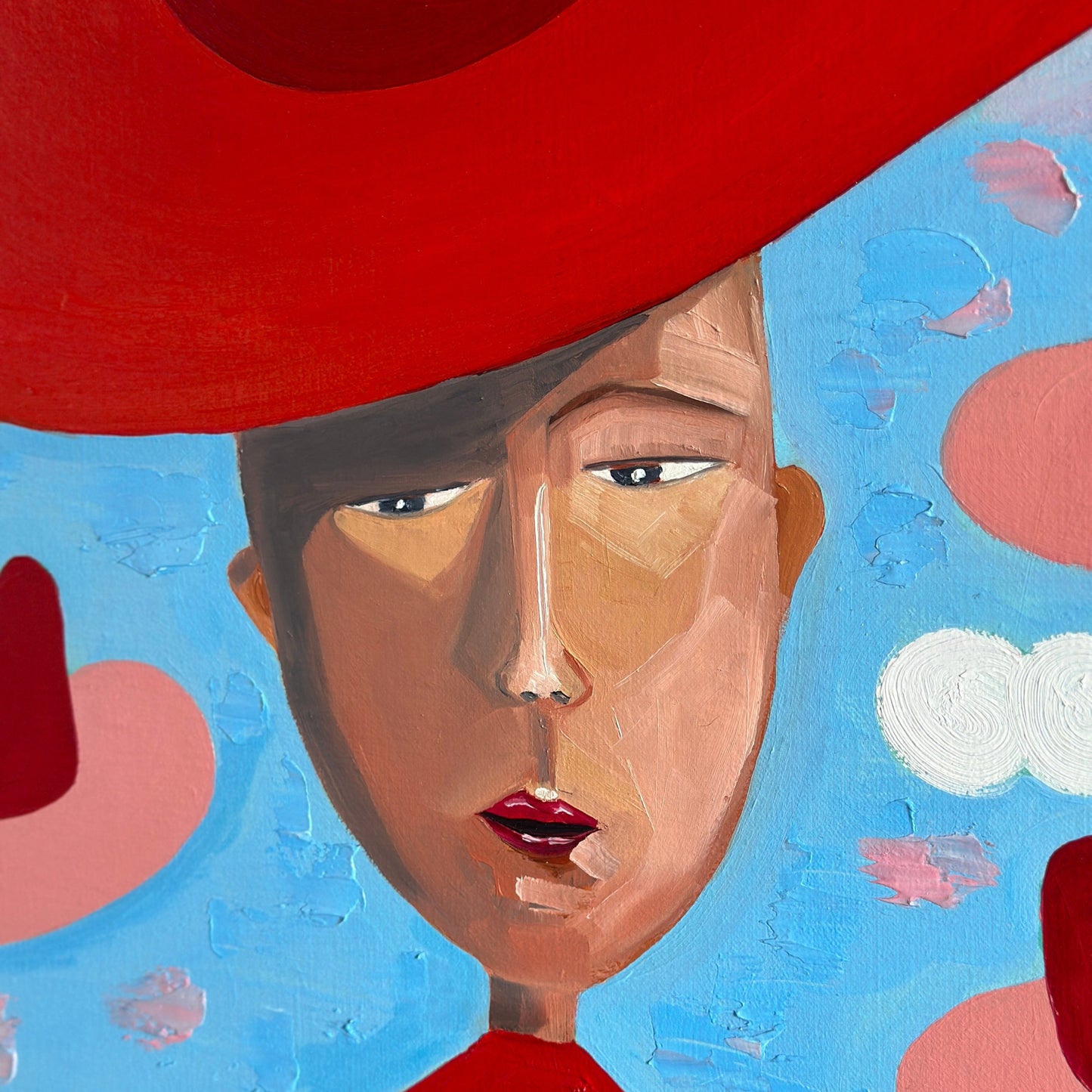 The Big Hat and The Little ones | Original Oil Painting