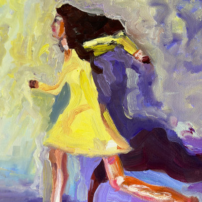 Running Girl II | Original Oil Painting