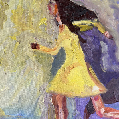 Running Girl II | Original Oil Painting