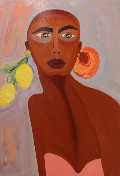 Peachy Lemons | Original Oil Painting