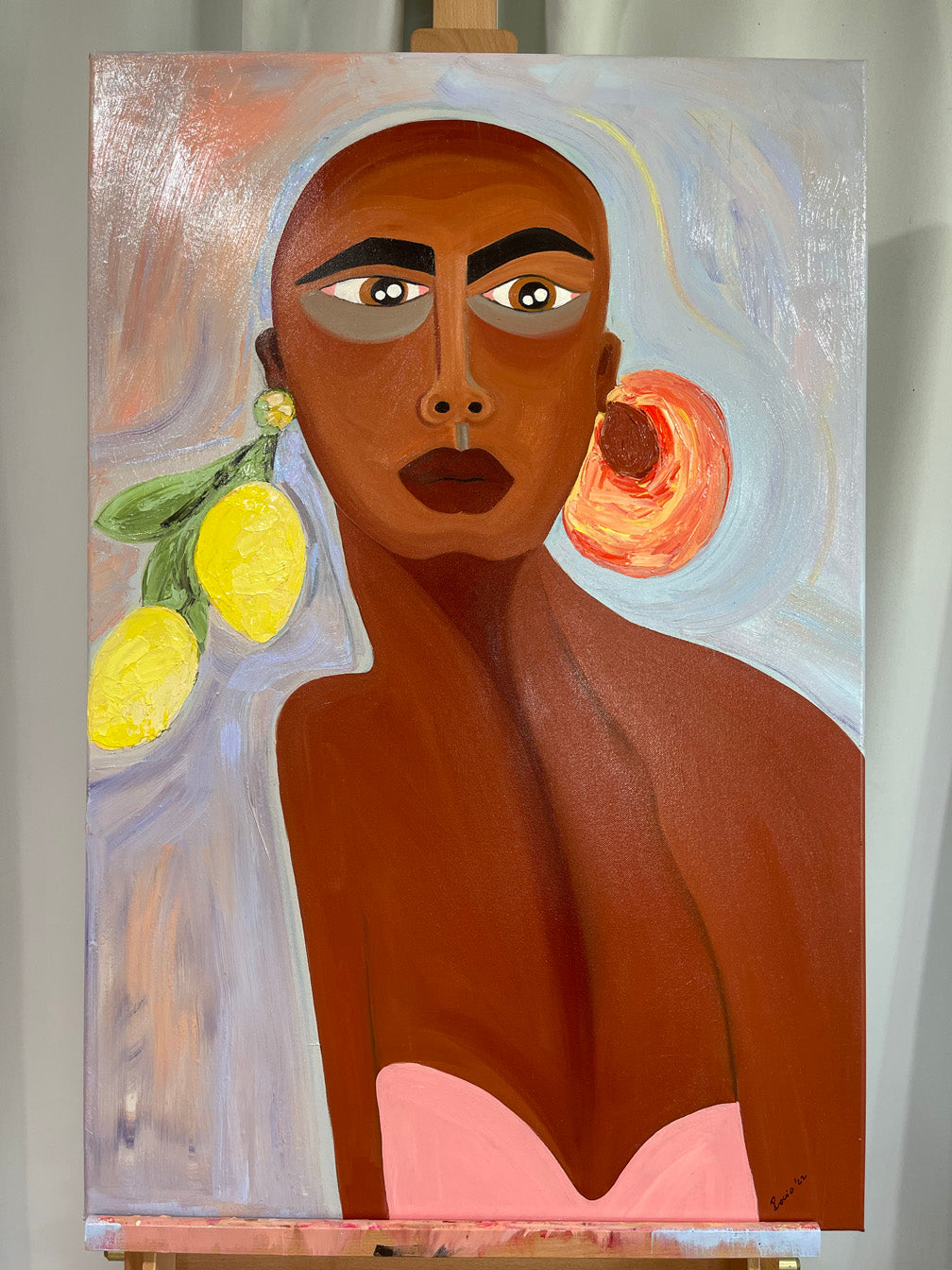 Peachy Lemons | Original Oil Painting